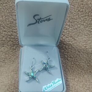 Storrs Wild Pearl Silver Starfish Earrings